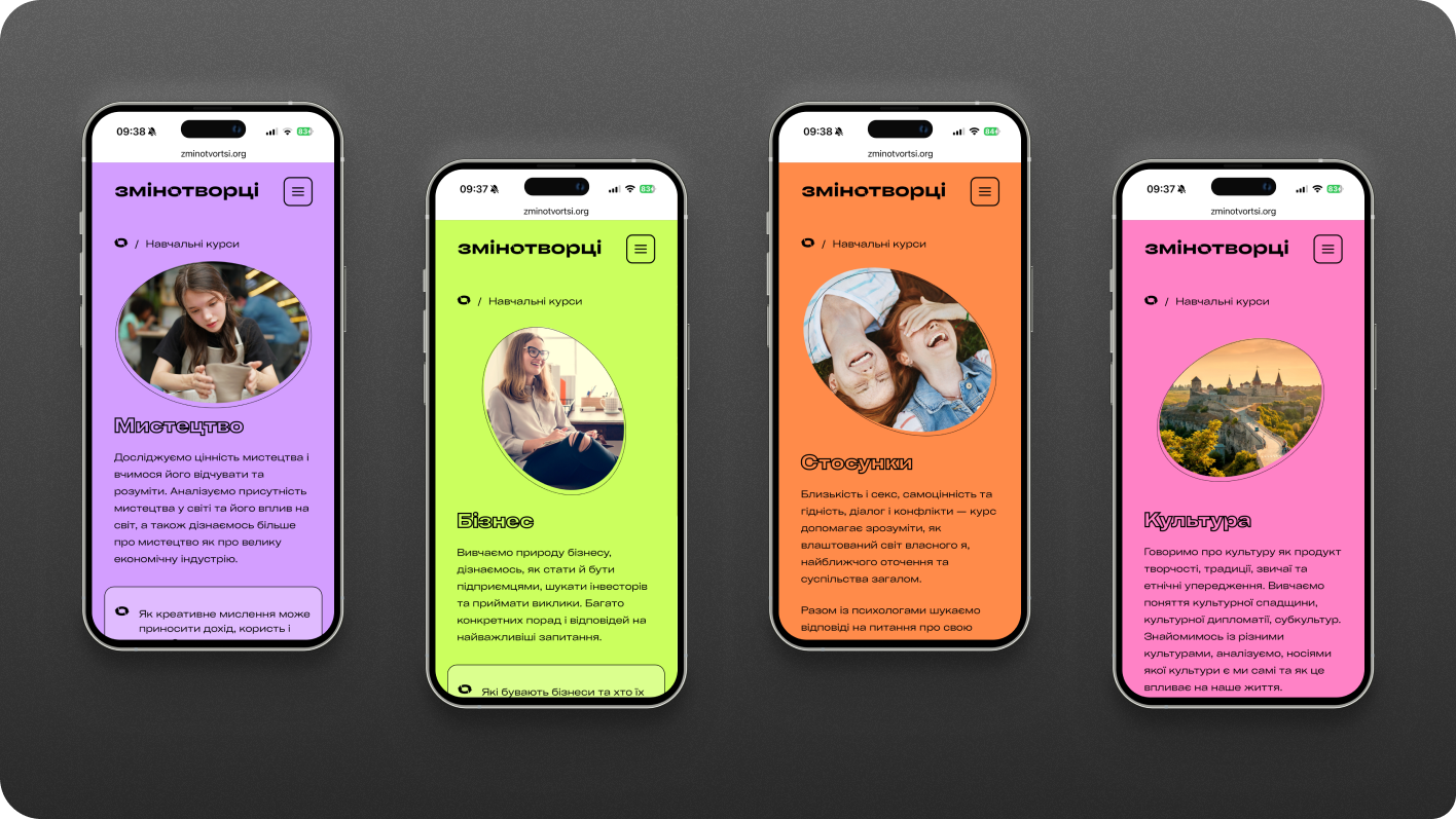 "Zminotvortsi" is an educational organization that works with teenagers from small towns and villages